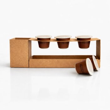 Item de mesa 3 em 1 - Porta capsulas, porta caneta e porta post it