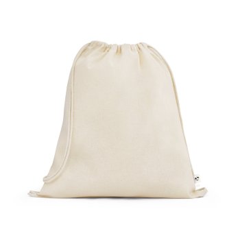 Sacola tipo mochila 100% algodão orgânico